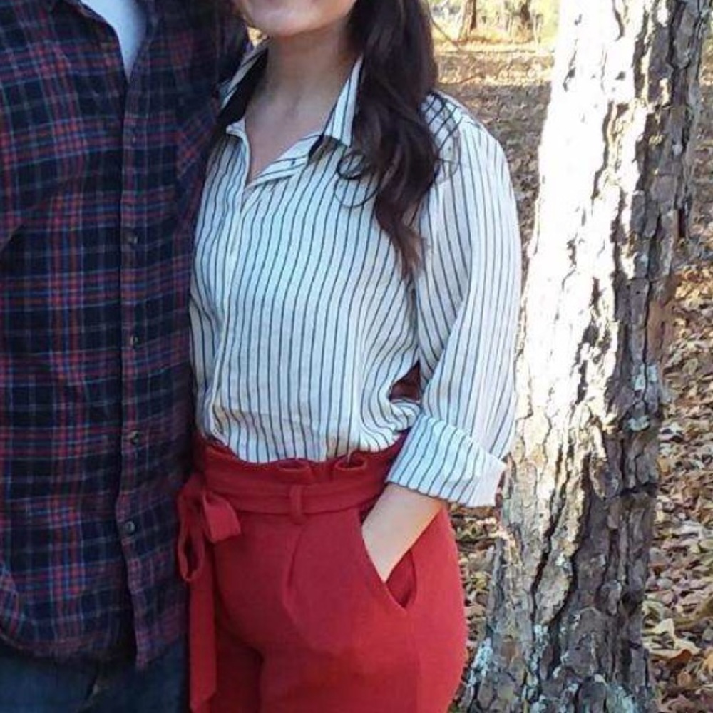 Striped Silky Blouse